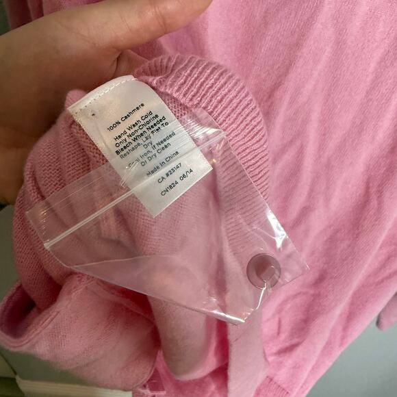 NWT Talbots Pure Cashmere Pink Cardigan $169 - Picture 5 of 5